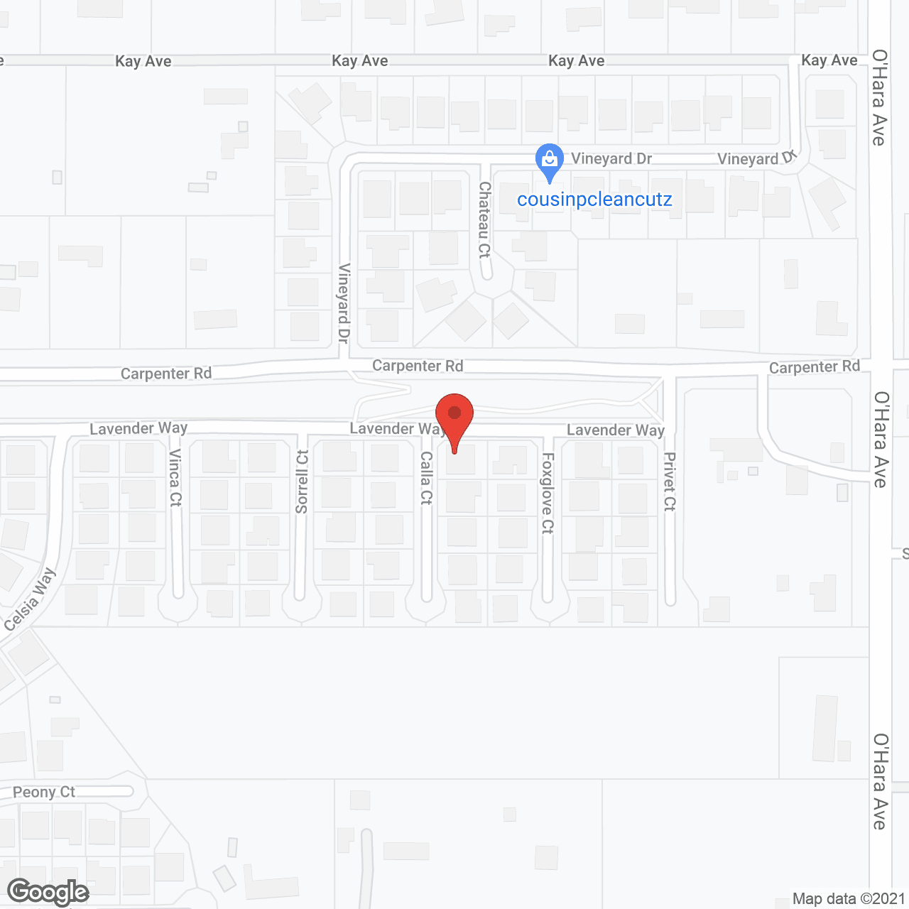 Map of the neighborhood around Spyglass Senior Villa 1