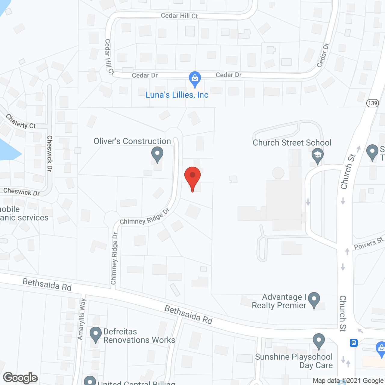 Map of the neighborhood around James and James Home Care LLC