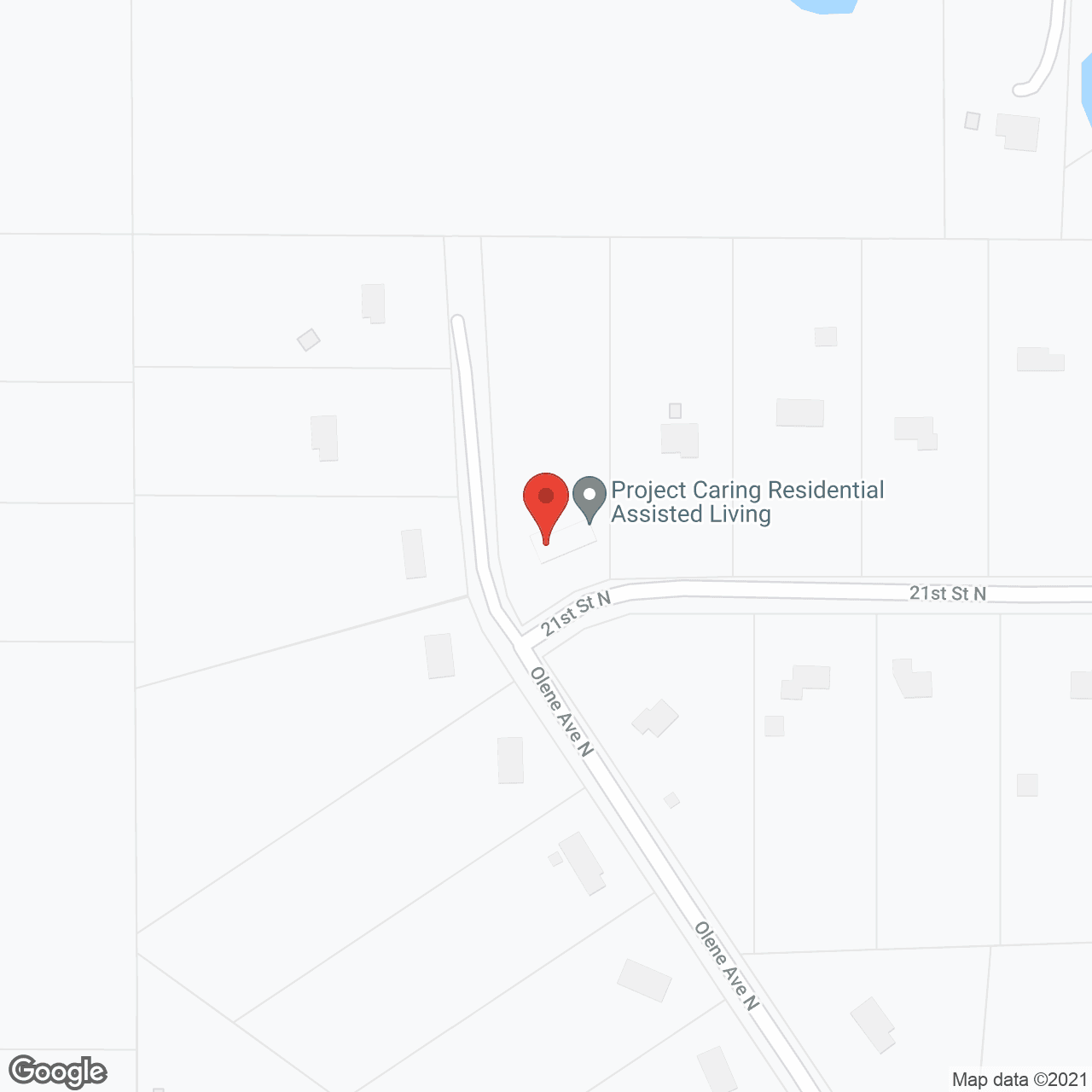 Map of the neighborhood around Project Caring