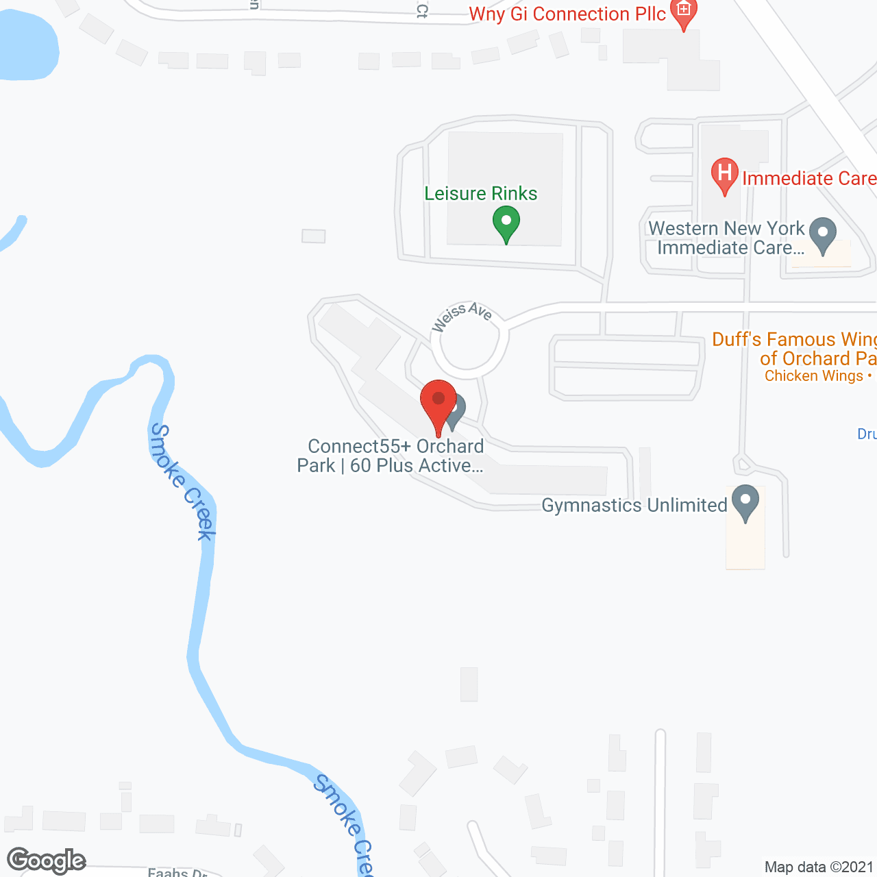 Map of the neighborhood around Eagle Crest Senior Village