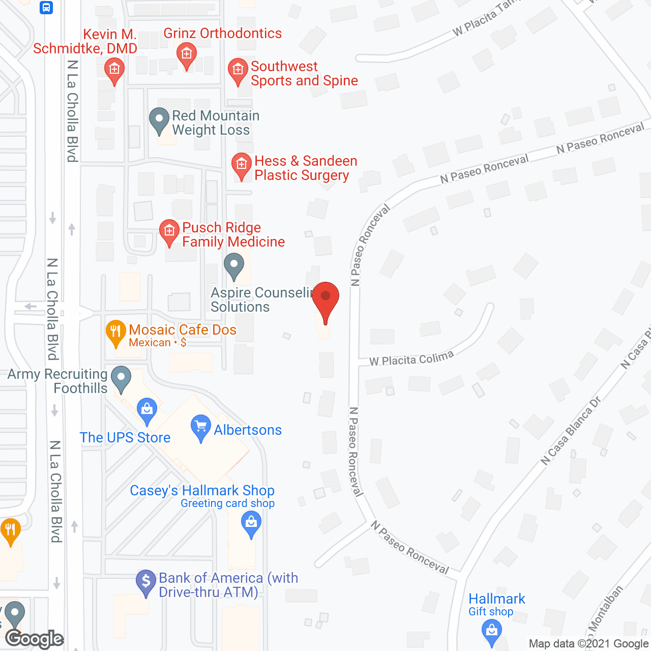 Map of the neighborhood around Foothills Vista Adult Care Home