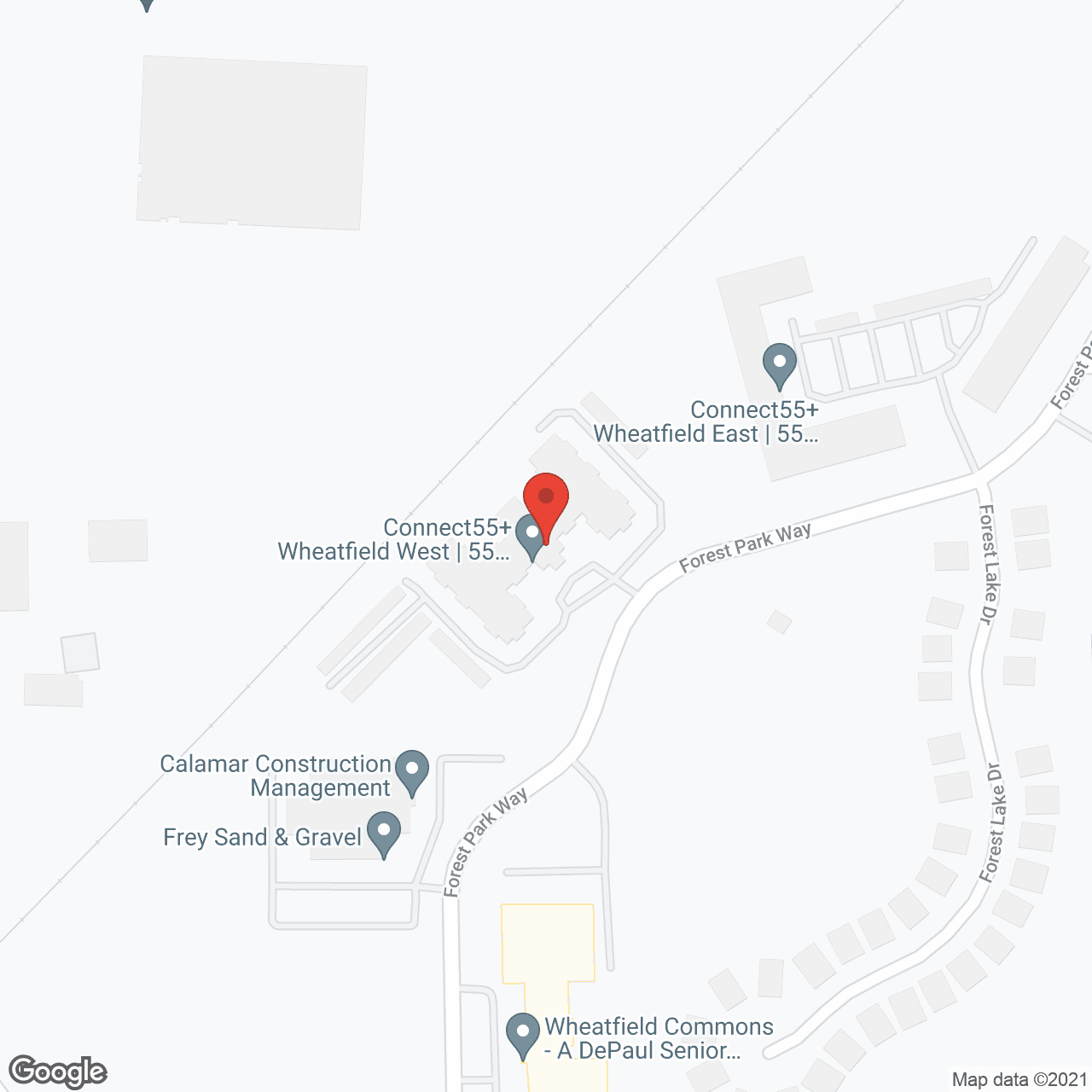 Map of the neighborhood around Forestview Active Living 55+