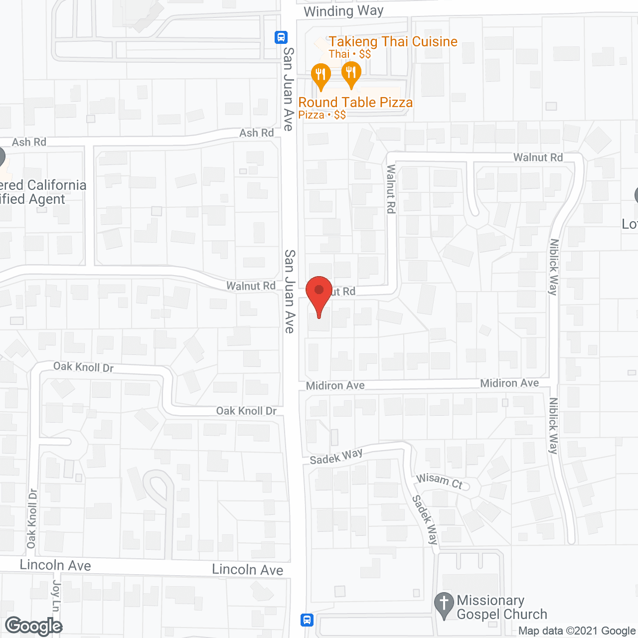 Map of the neighborhood around Carmen's Retirement Home