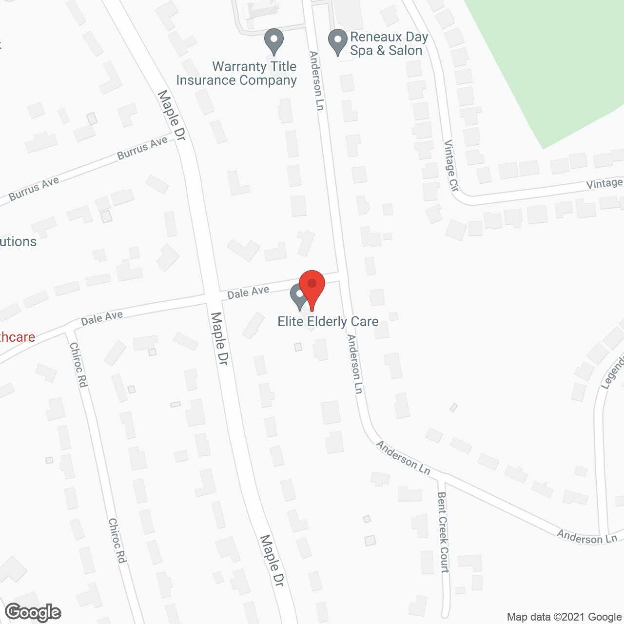 Map of the neighborhood around Elite Elderly Care