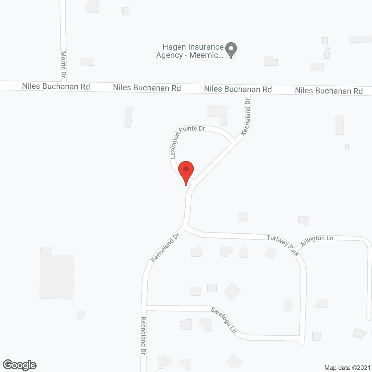Map of the neighborhood around Lexington Place at Longmeadow