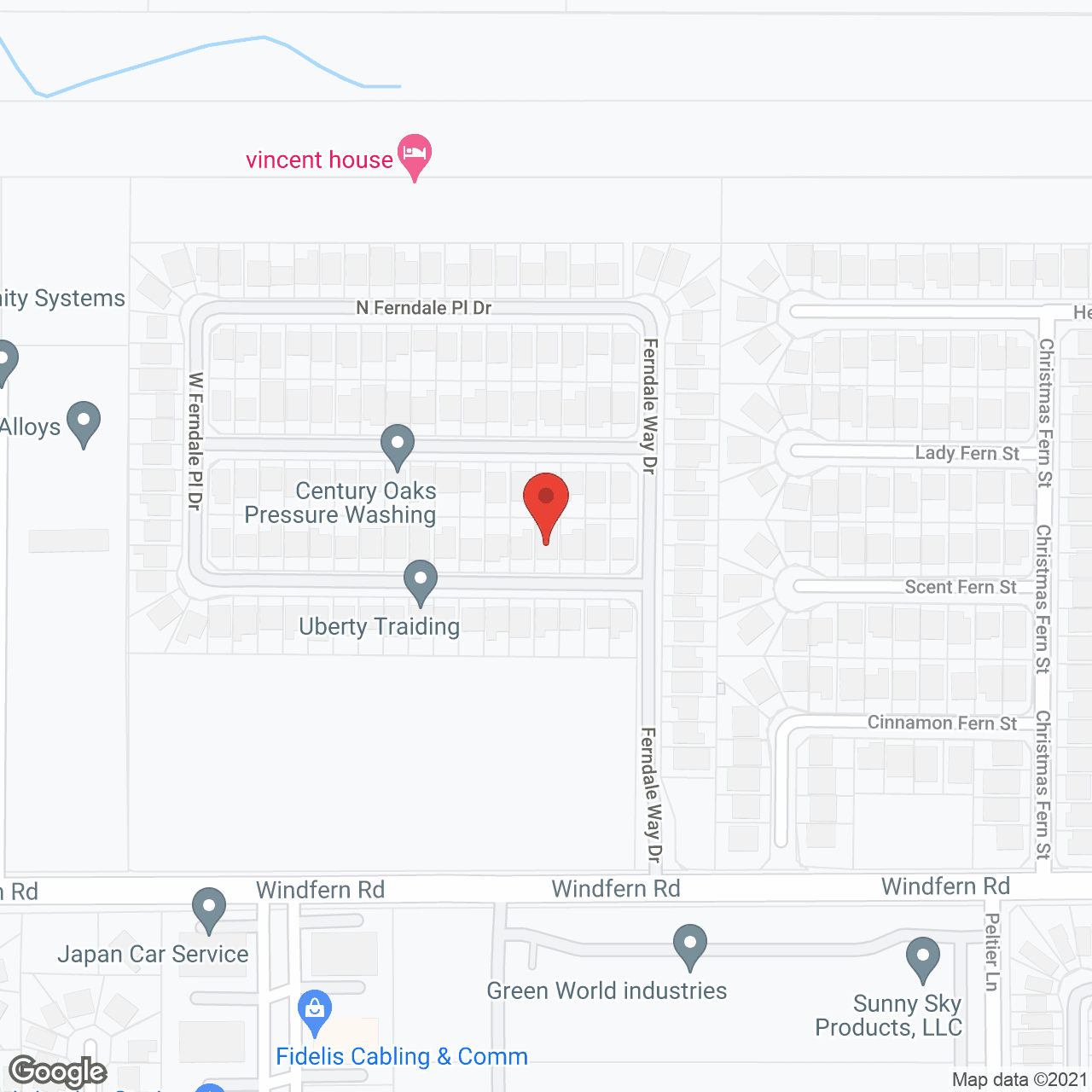 Map of the neighborhood around Avista Living