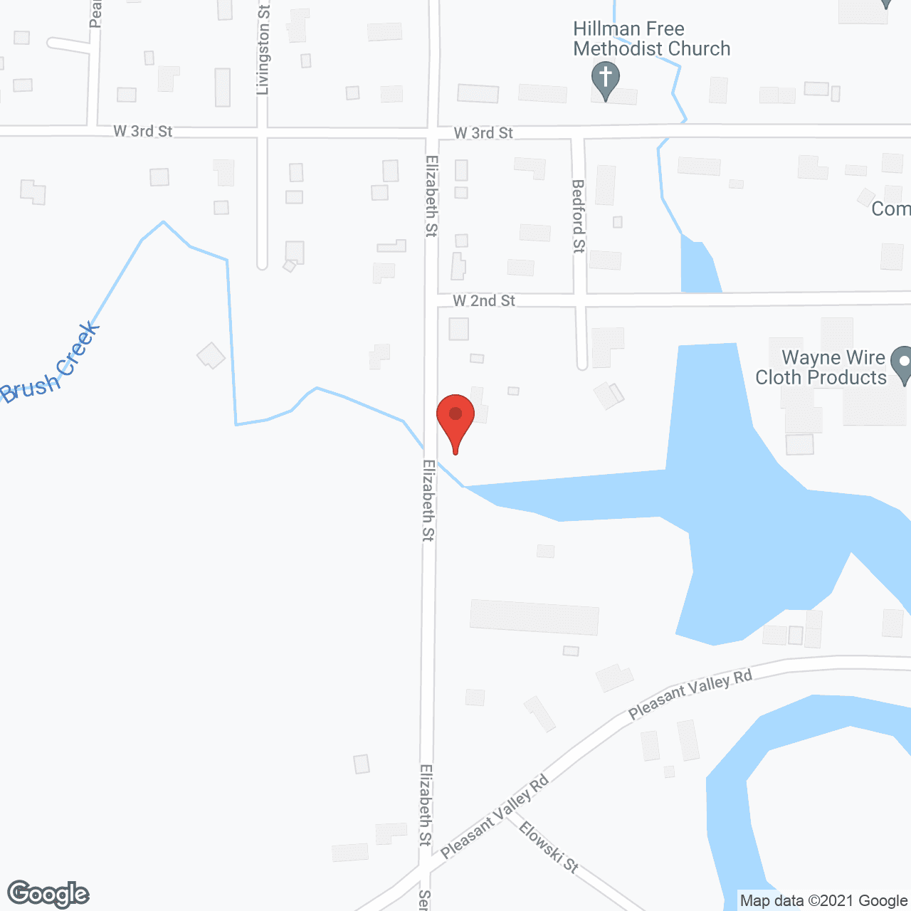 Map of the neighborhood around Hillman's Haven