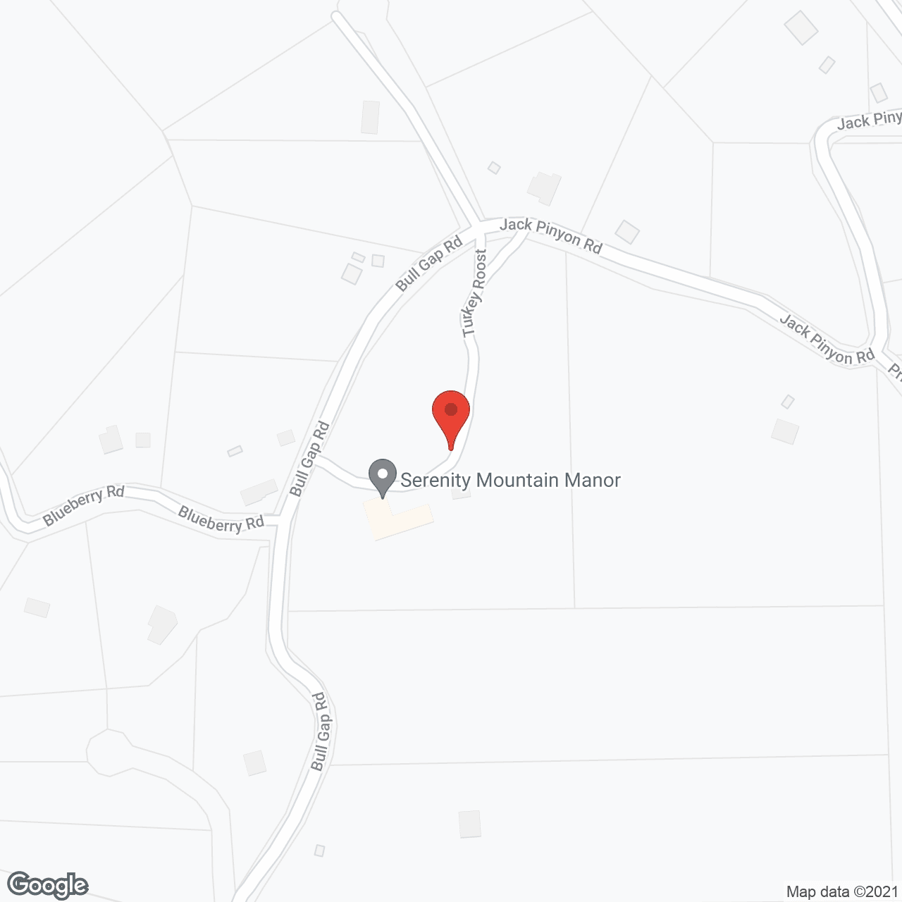 Map of the neighborhood around Serenity Mountain Manor