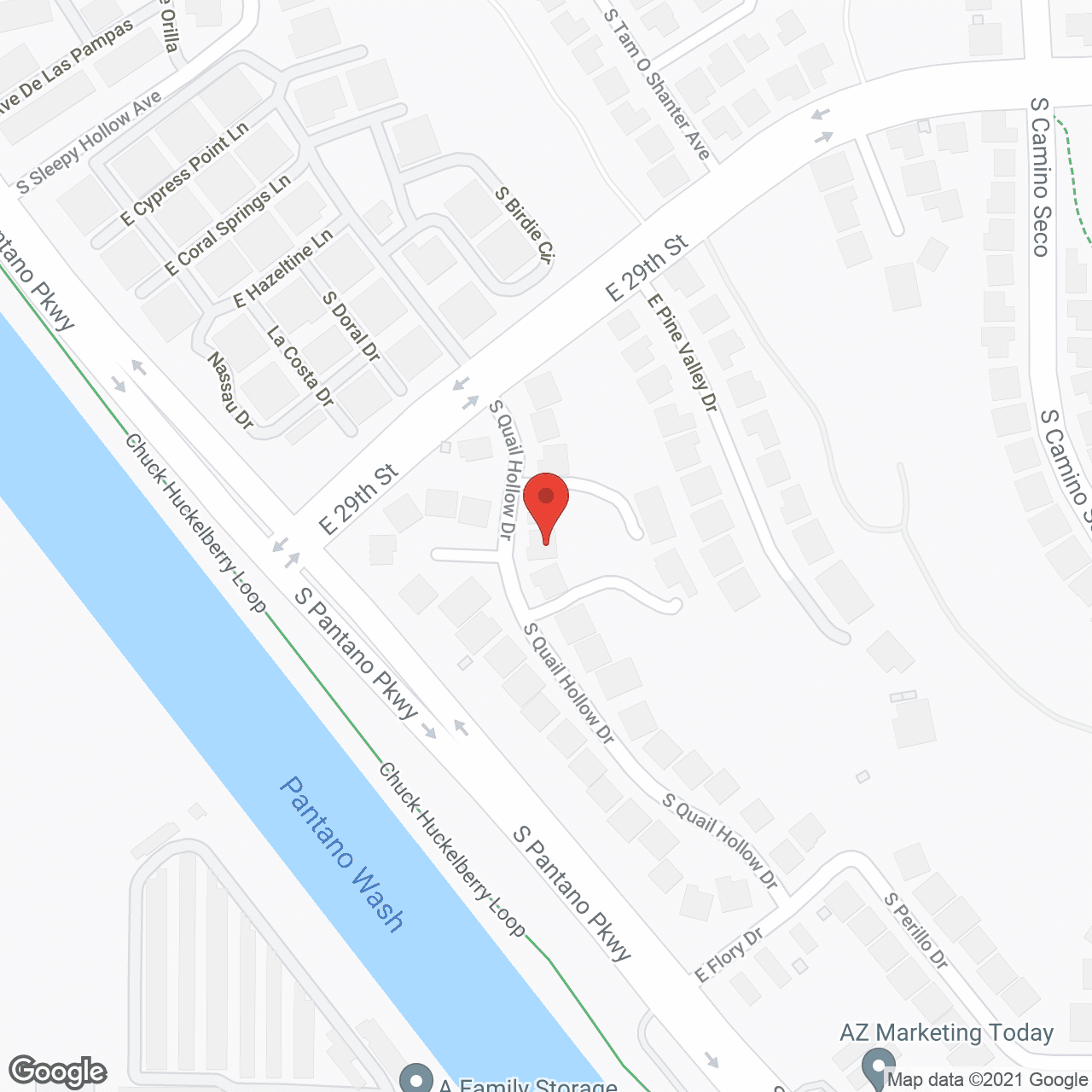 Map of the neighborhood around Grace Home I