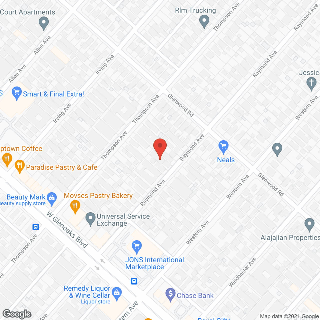 Map of the neighborhood around Daly Care