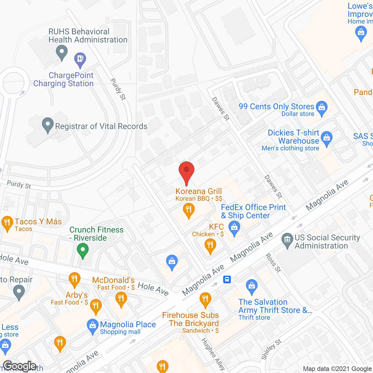 Map of the neighborhood around Megginson Place II