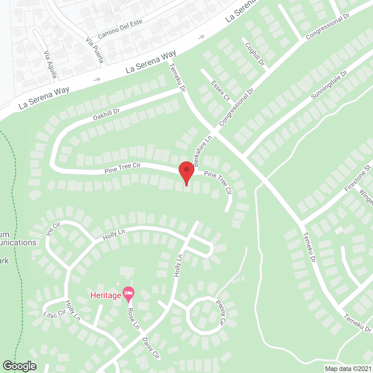 Map of the neighborhood around Pine Tree Cottage RCFE