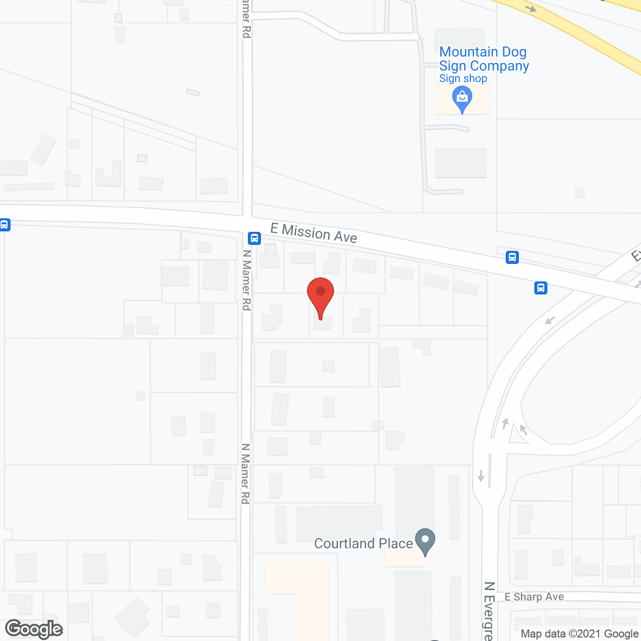 Map of the neighborhood around All of Us AFH