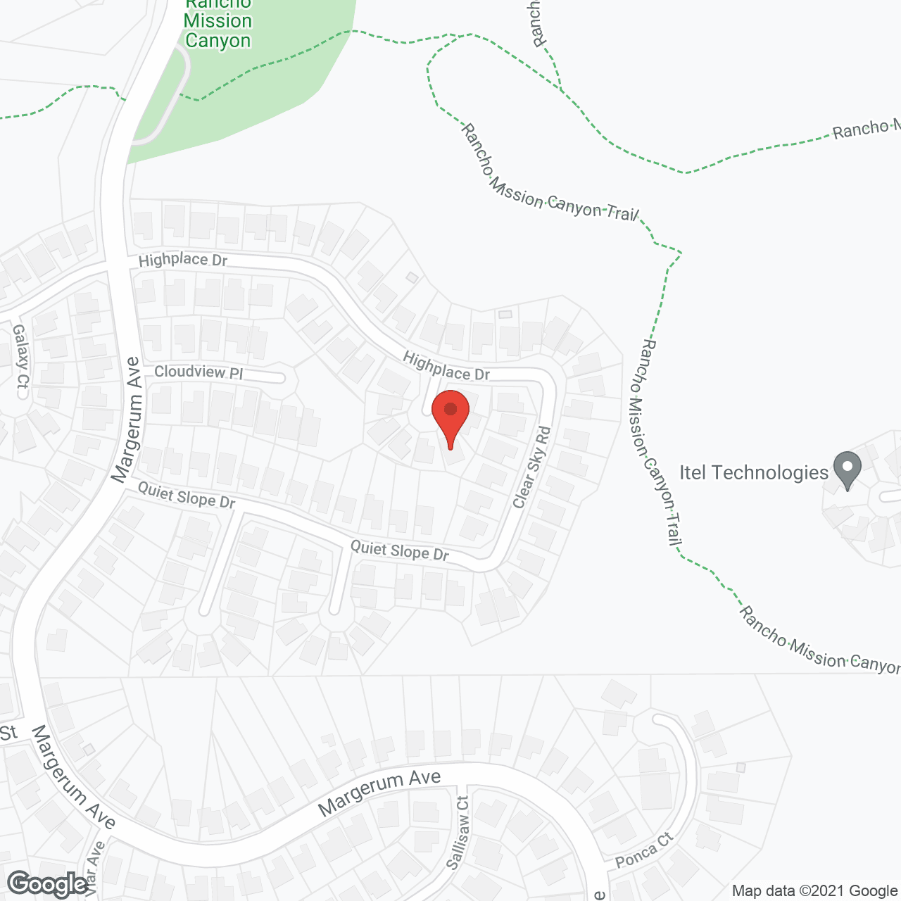 Map of the neighborhood around Golden Sunset Residential I