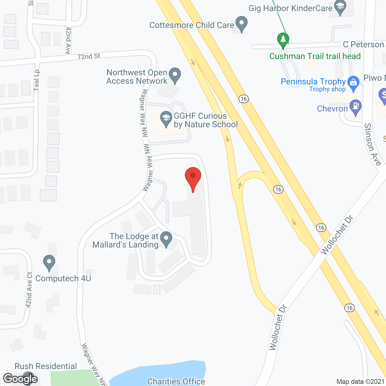 Map of the neighborhood around The Lodge at Mallard's Landing
