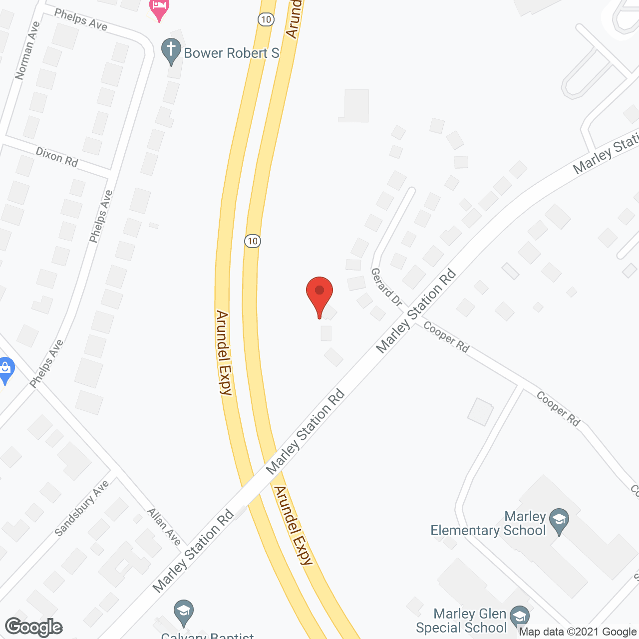 Map of the neighborhood around House of Loving Care II