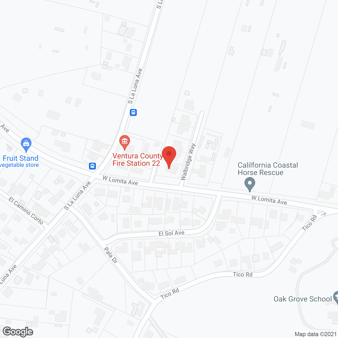 Map of the neighborhood around Casa Bella