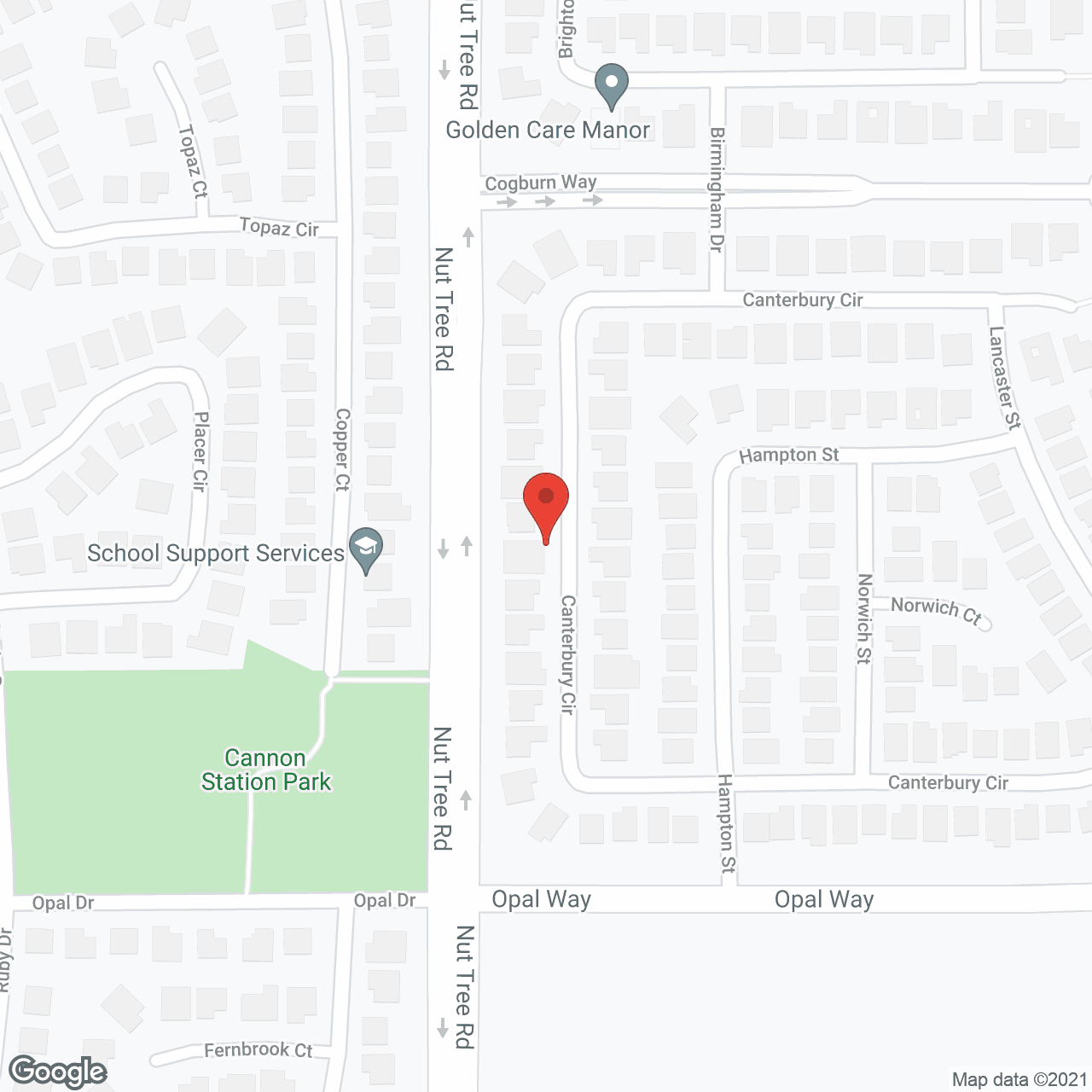 Map of the neighborhood around Agape Gardens