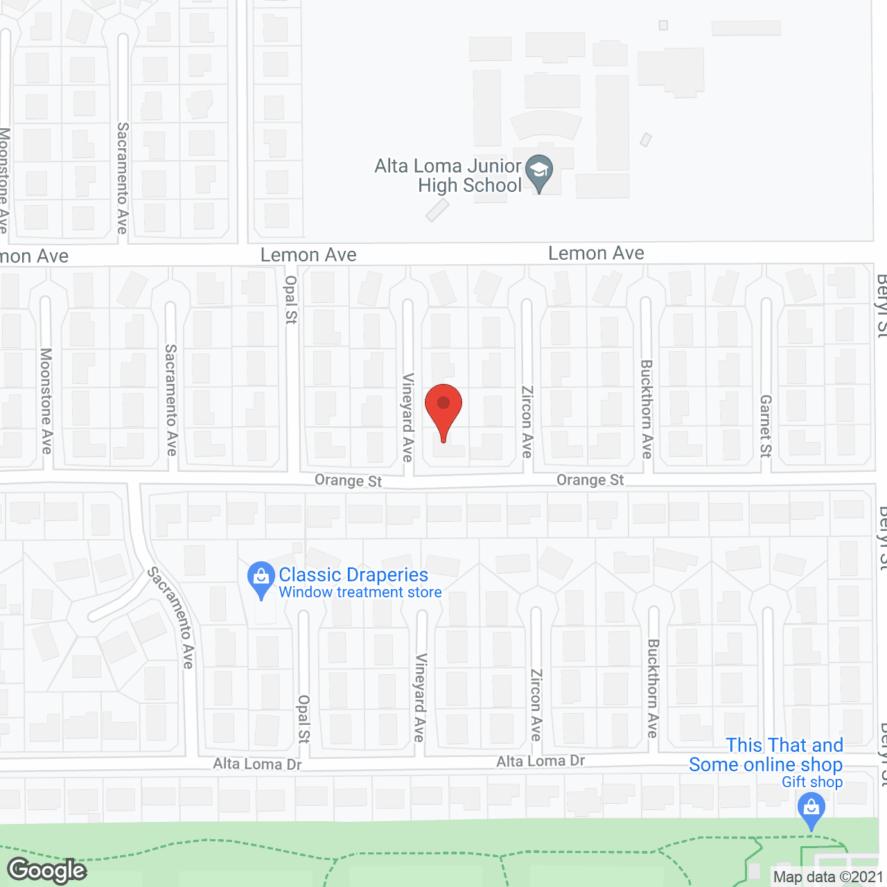 Map of the neighborhood around Ivy Cottage