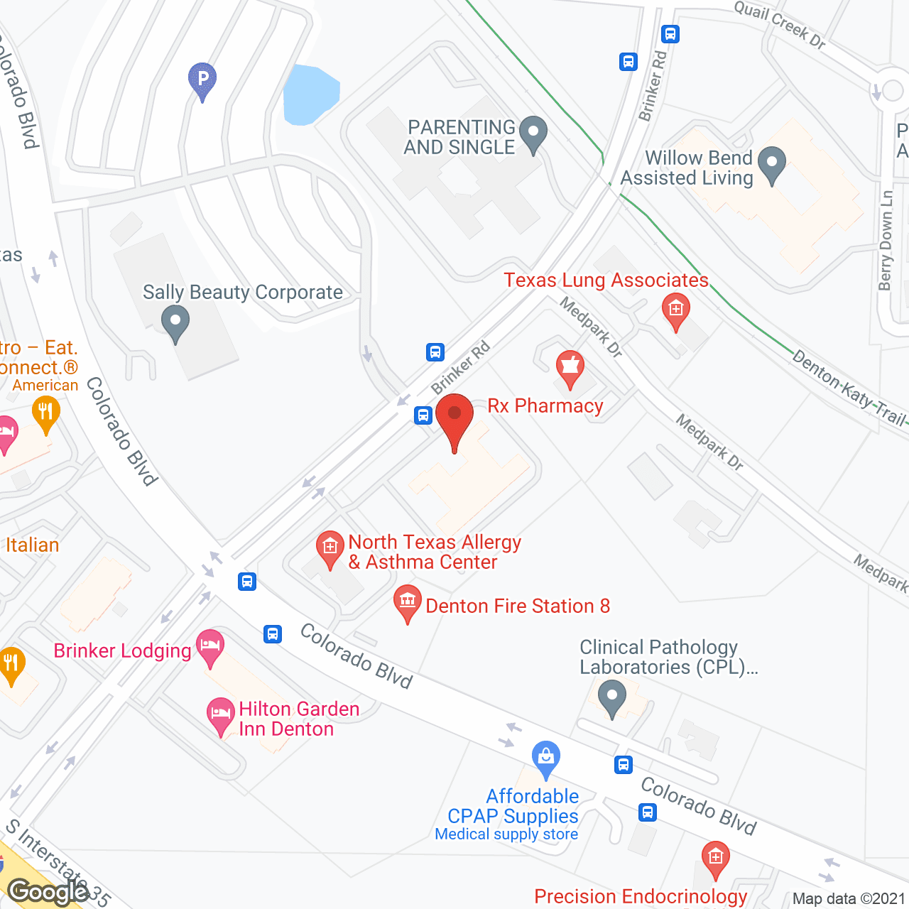 Map of the neighborhood around Eagle Ridge Alzheimer's Special Care Center