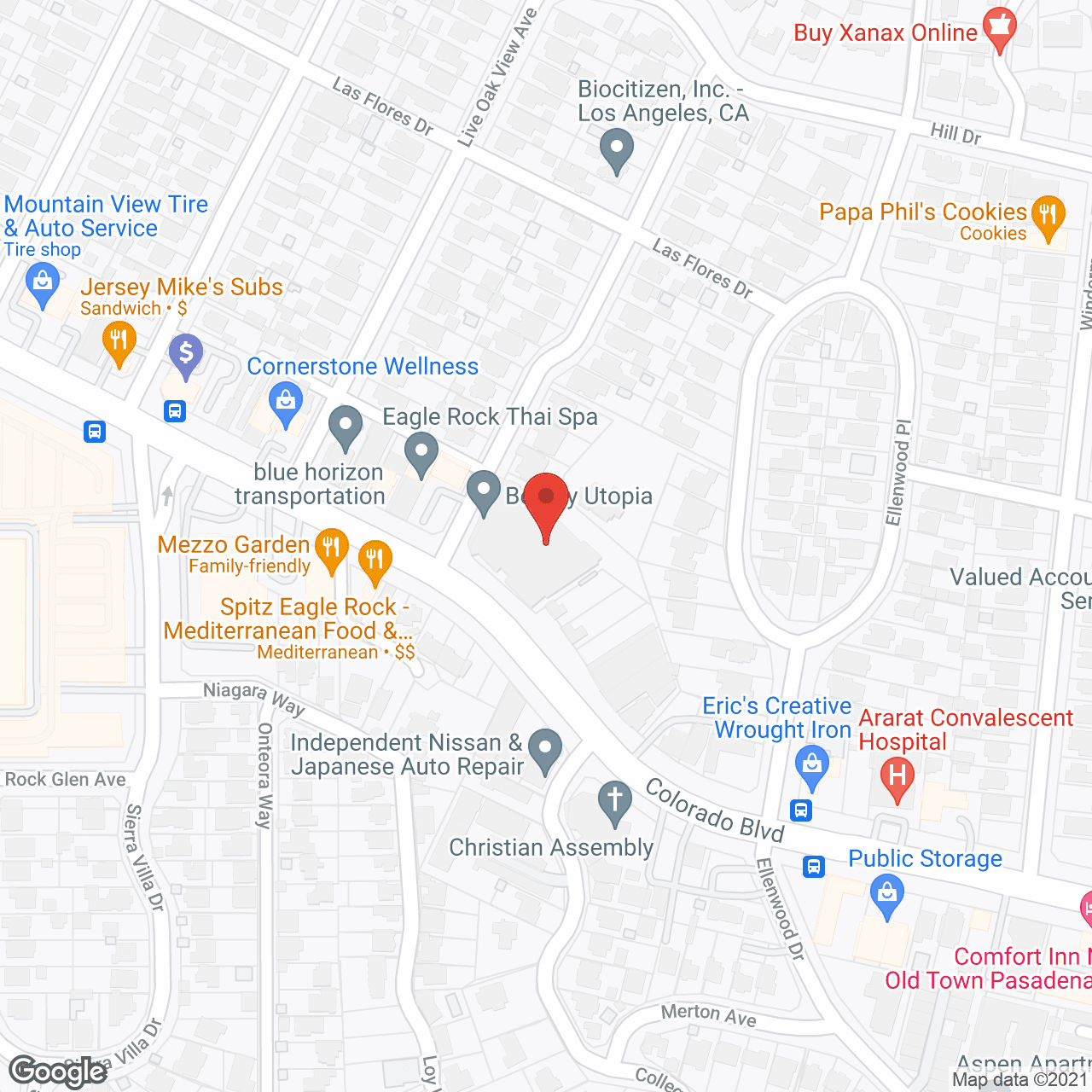 Map of the neighborhood around Colorado Terrace