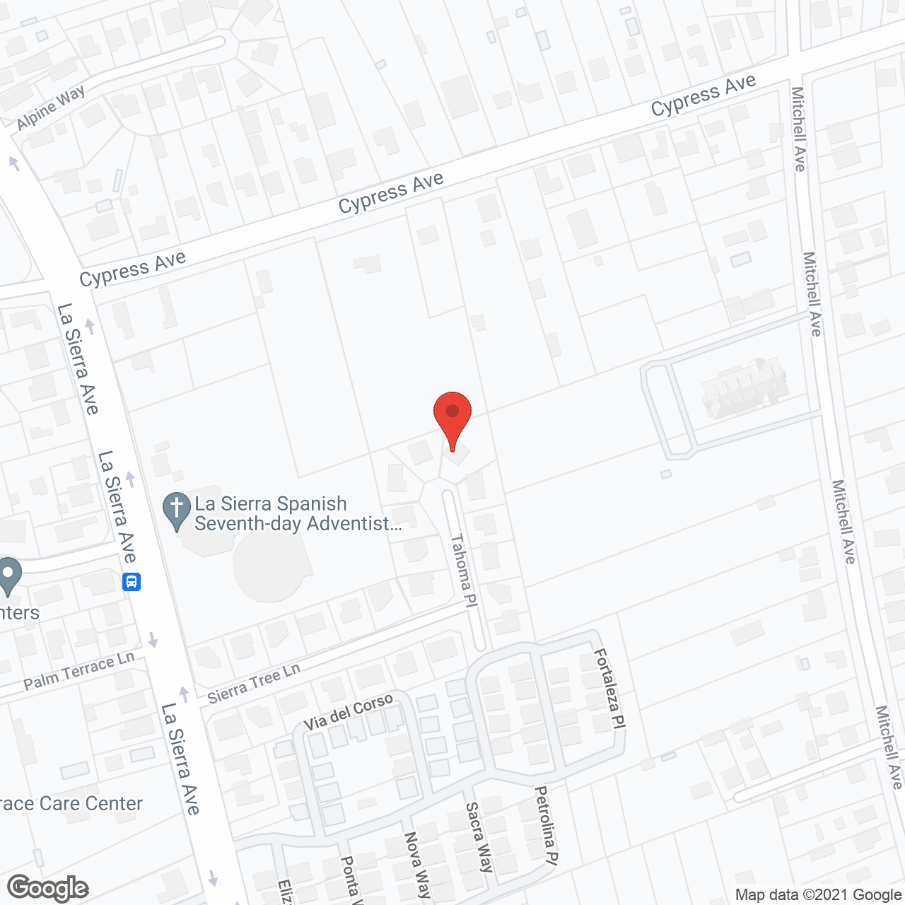 Map of the neighborhood around Rose Manor