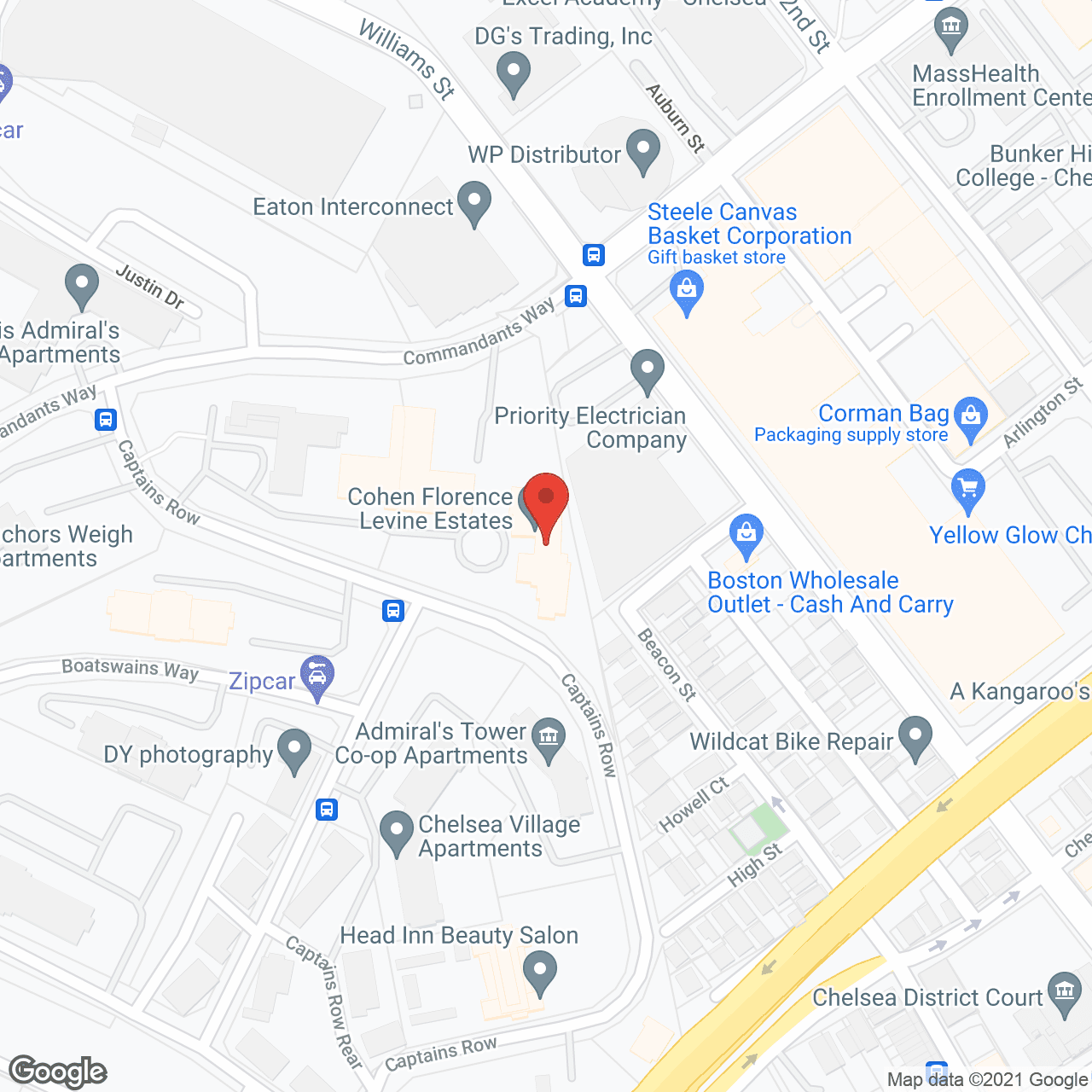 Map of the neighborhood around Leonard Florence Center for Living