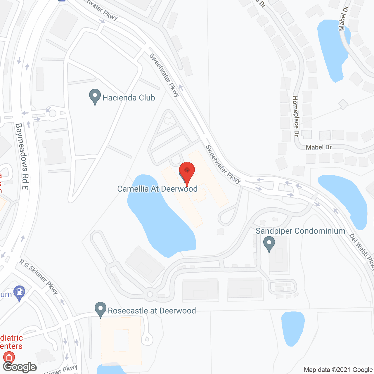 Map of the neighborhood around Camellia at Deerwood