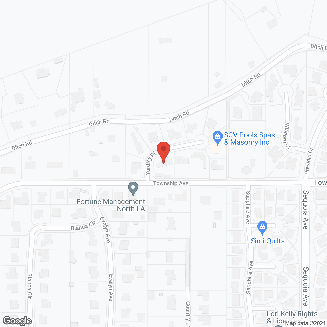 Map of the neighborhood around Angels III, LLC