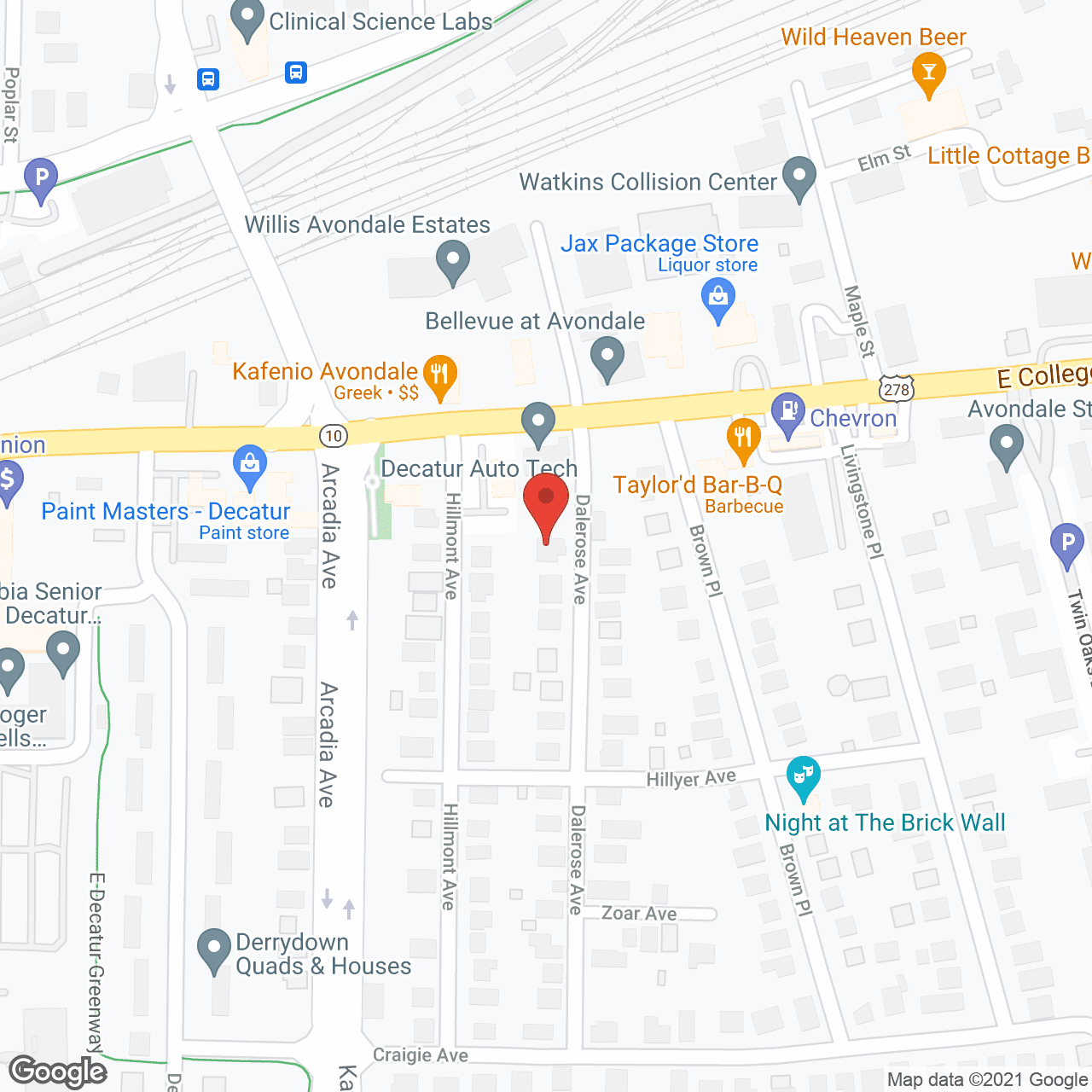 Map of the neighborhood around Dalerose Personal Care Home