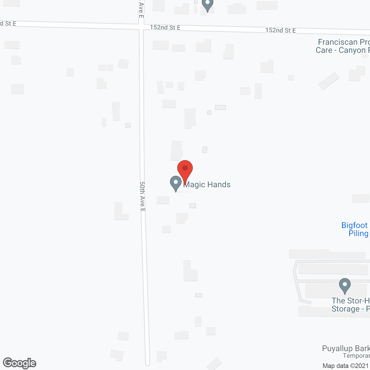 Map of the neighborhood around Magic Hands