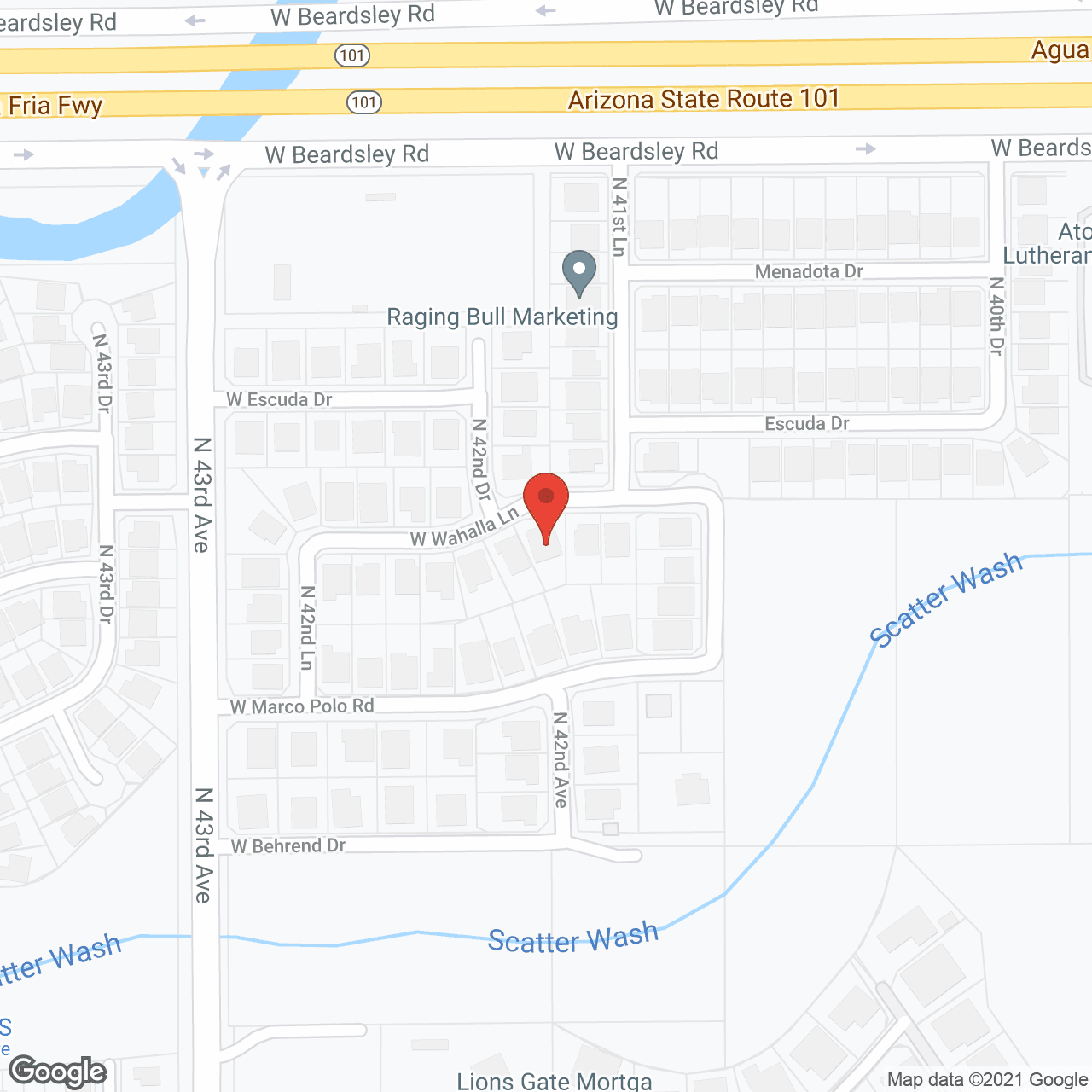 Map of the neighborhood around Sasha's Assisted Living Home