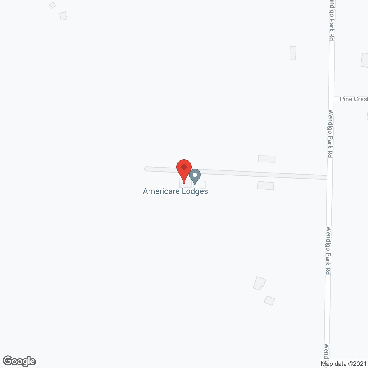 Map of the neighborhood around Wendigo Pines Assisted Living