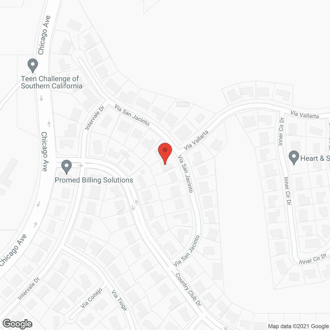 Map of the neighborhood around Faith, Hope and Love