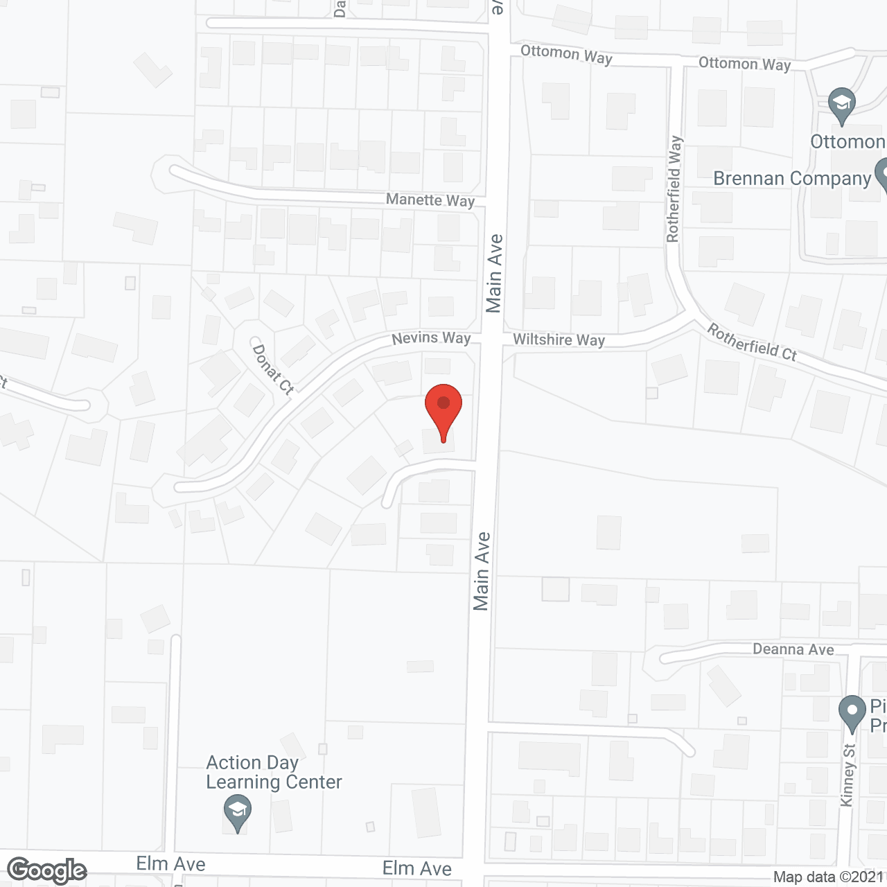 Map of the neighborhood around Chateau Claire