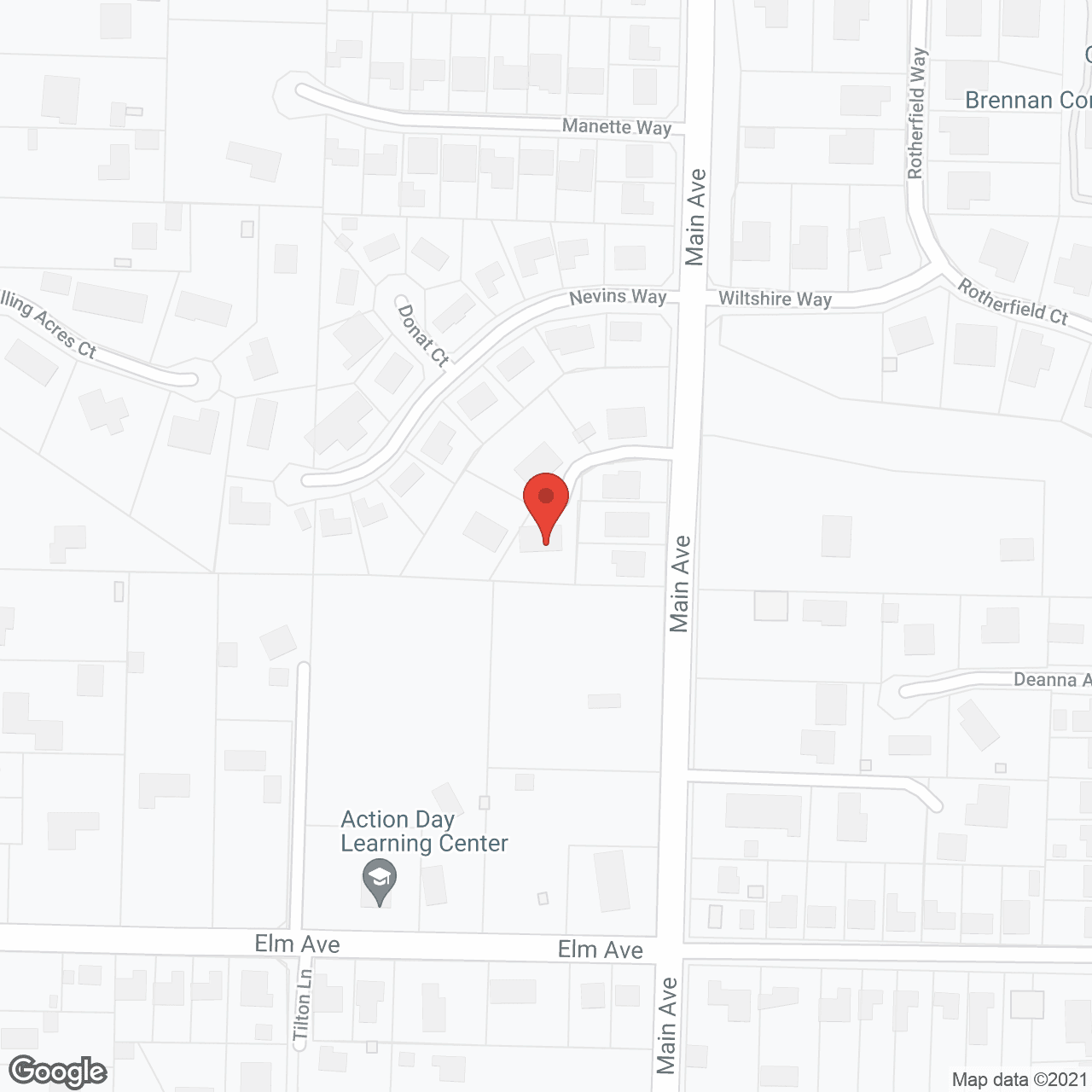 Map of the neighborhood around Villa Elena