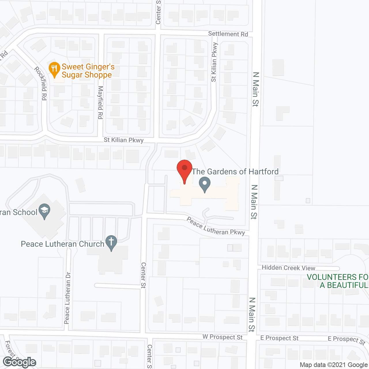 Map of the neighborhood around Spero Gardens Assisted Living