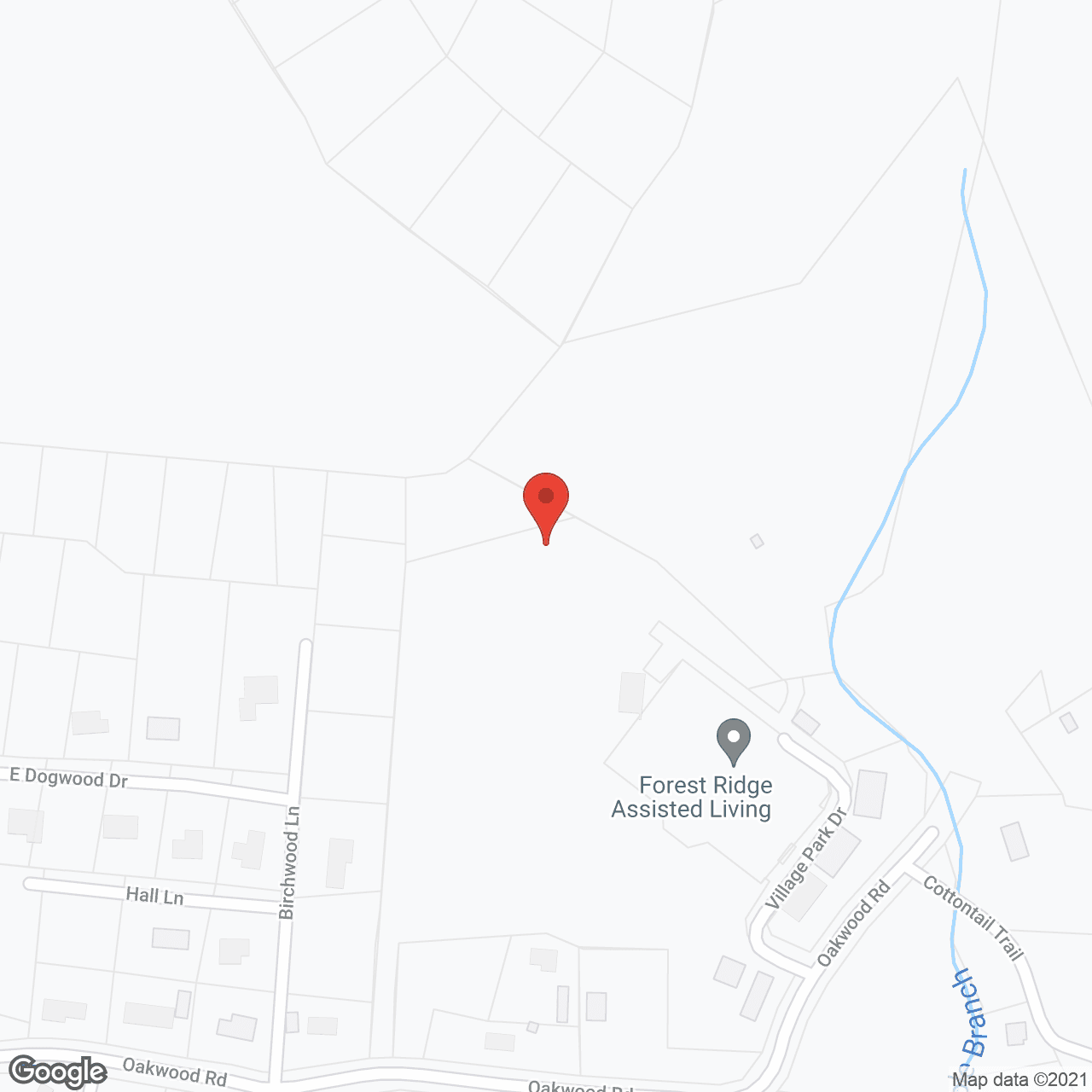 Map of the neighborhood around Forest Ridge