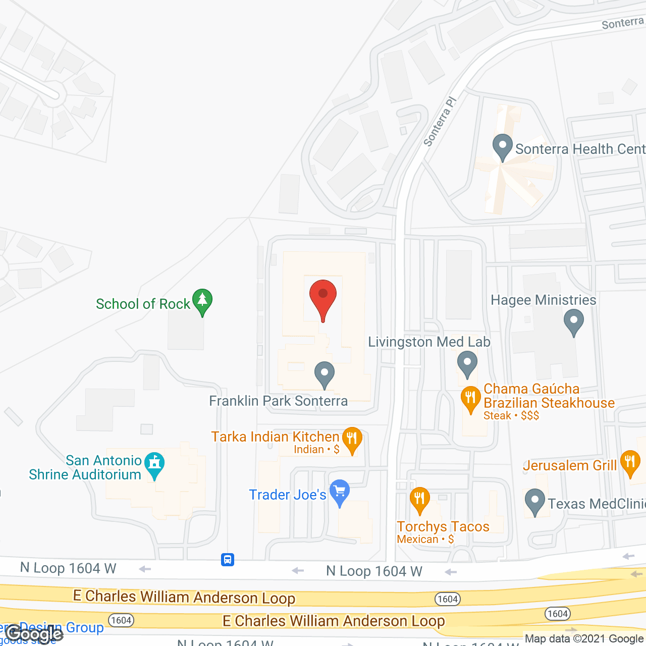 Map of the neighborhood around Franklin Park at Sonterra - AL