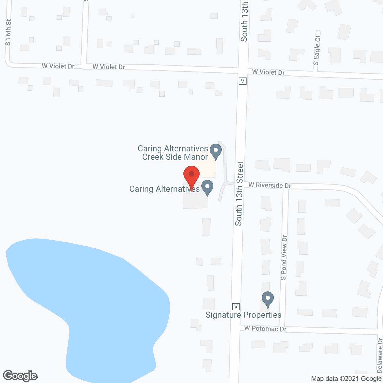 Map of the neighborhood around Creek Side Manor