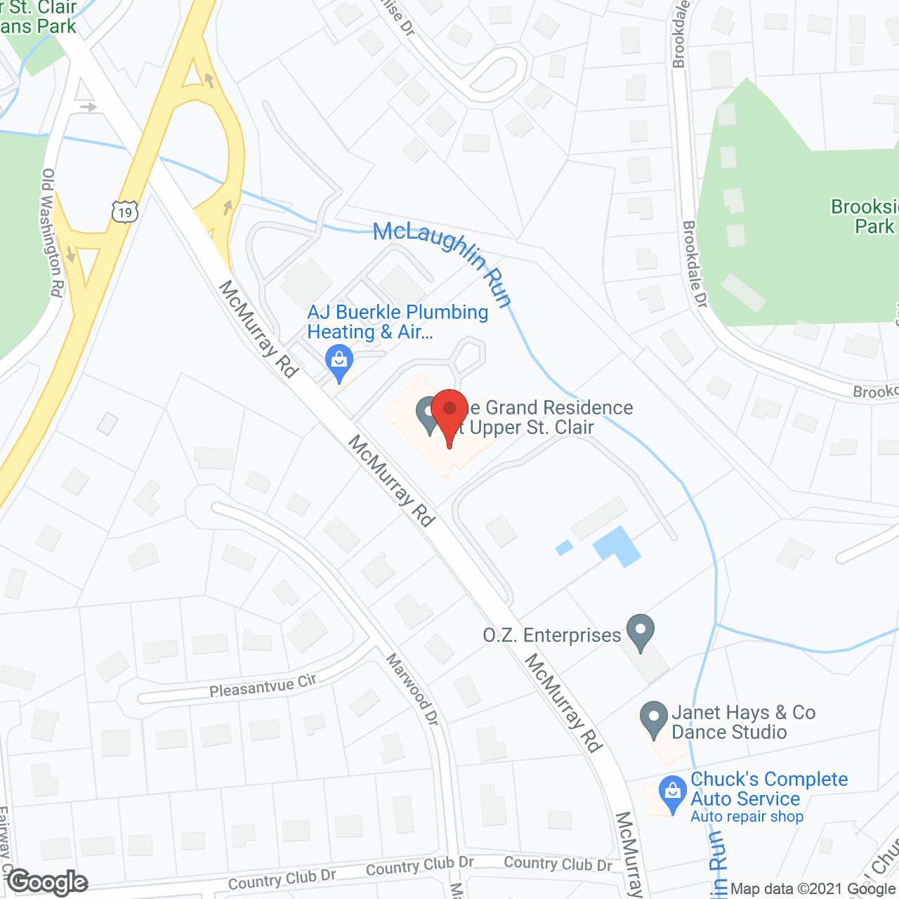 Map of the neighborhood around The Grand Residence at Upper St. Clair