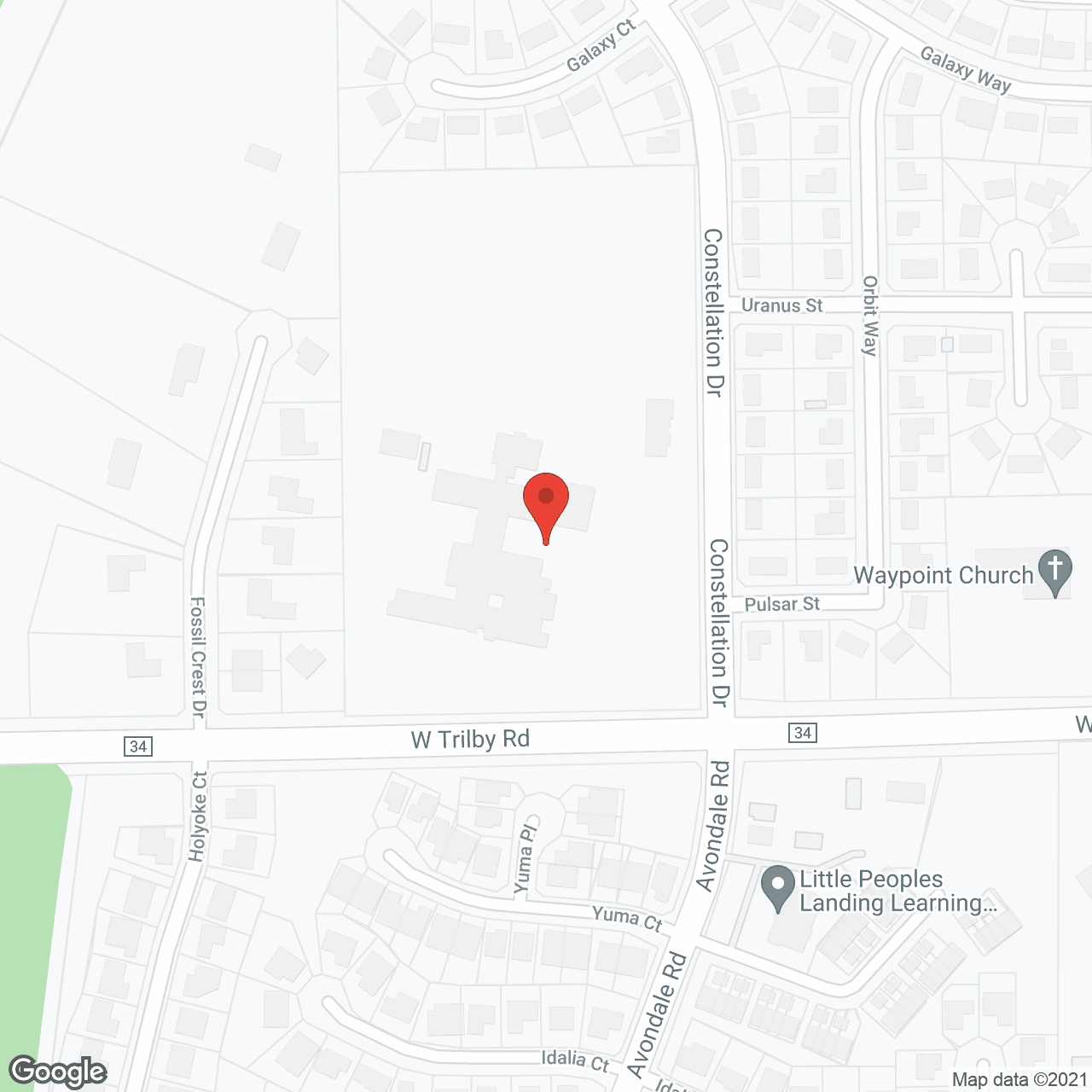 Map of the neighborhood around Good Samaritan Retirement Vlg