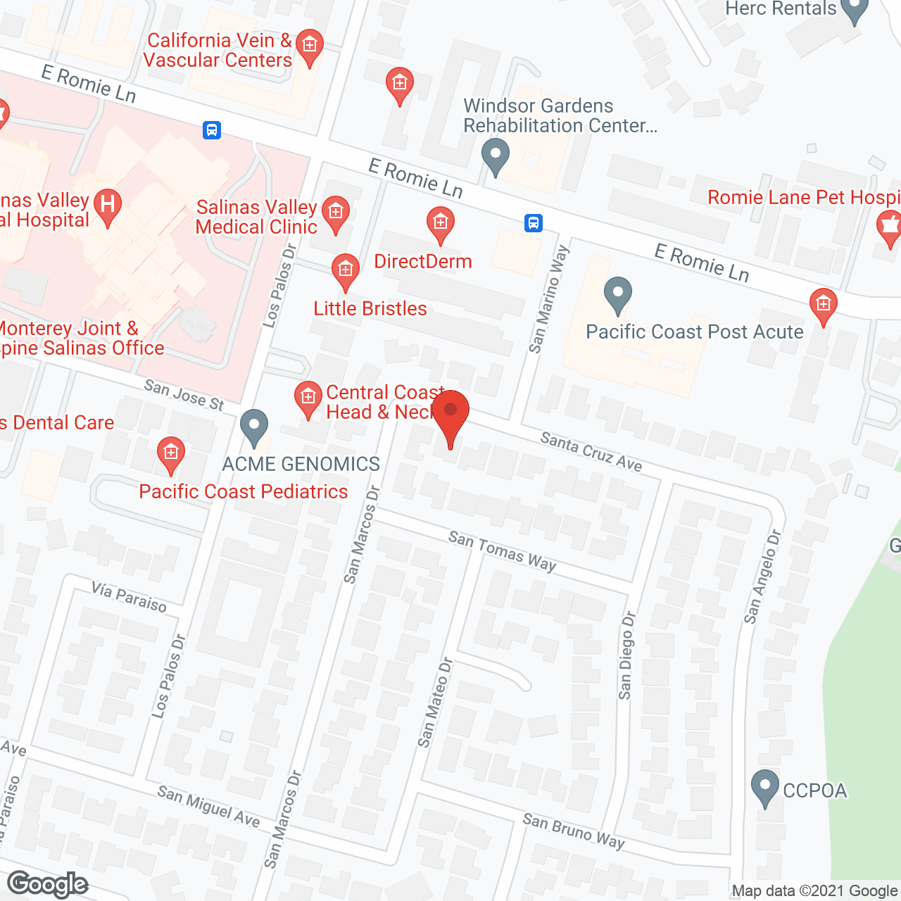 Map of the neighborhood around Howard Homes Inc.