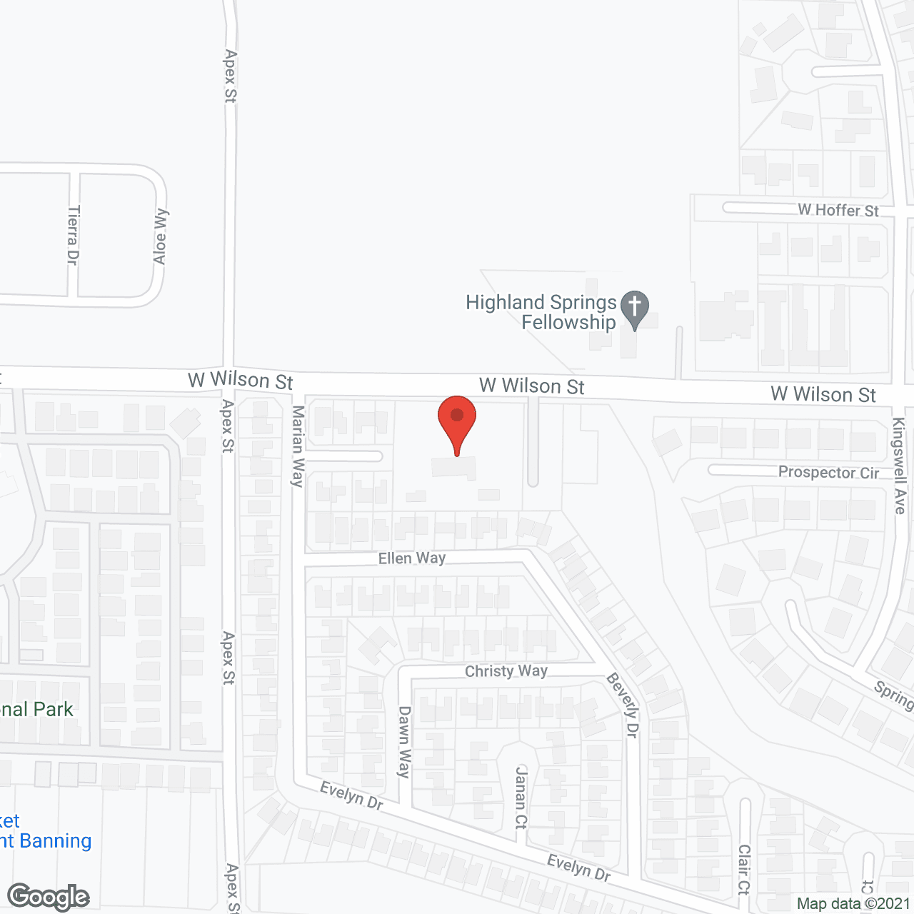 Map of the neighborhood around WestHills Villa Gardens