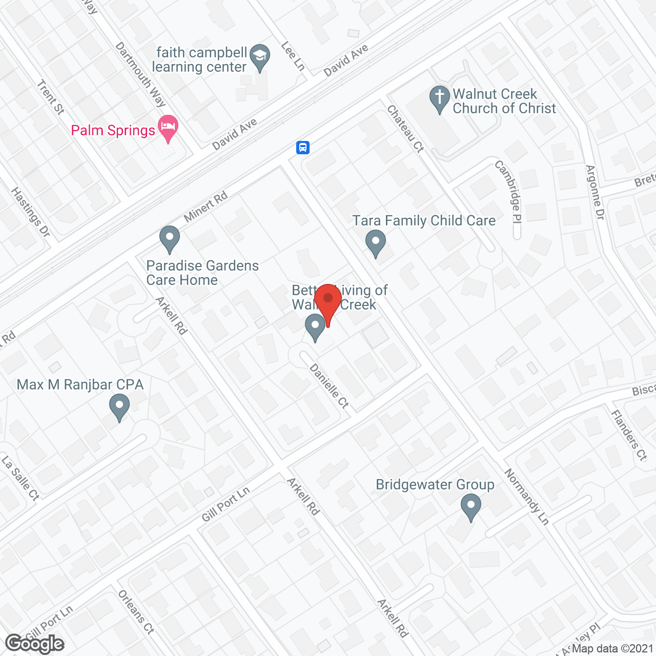 Map of the neighborhood around Better Living of Walnut Creek