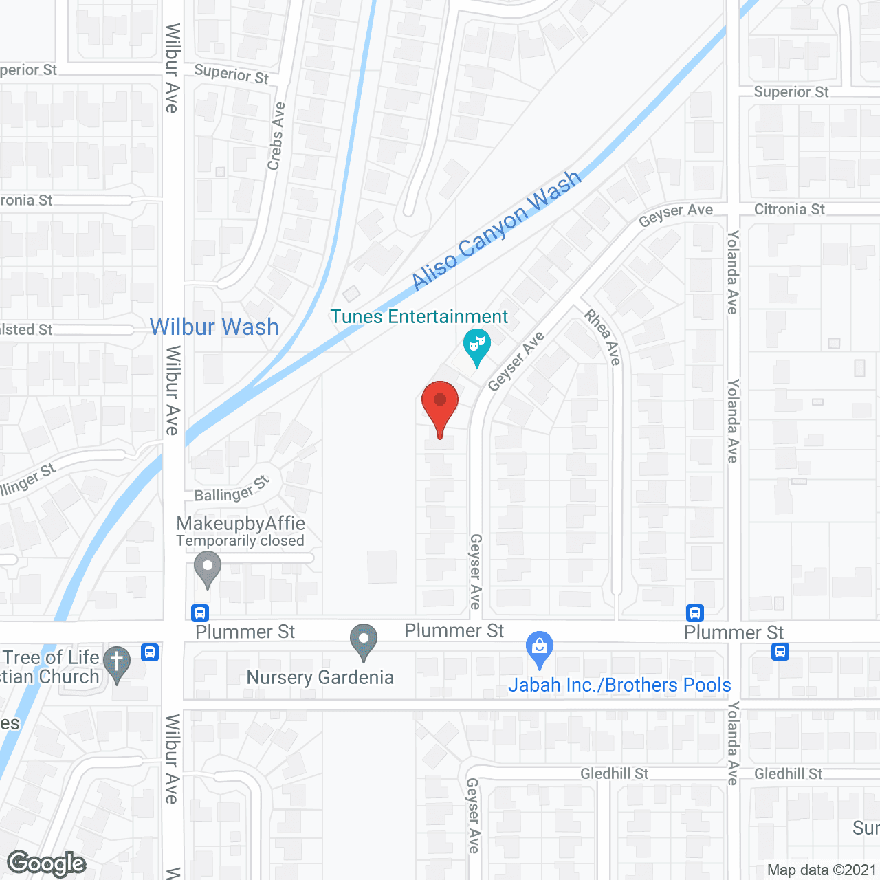 Map of the neighborhood around Geyser Home Residential Care Facility
