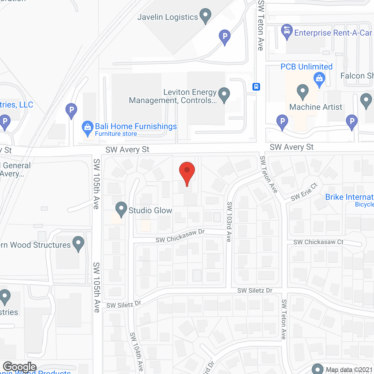 Map of the neighborhood around Avery Care Home