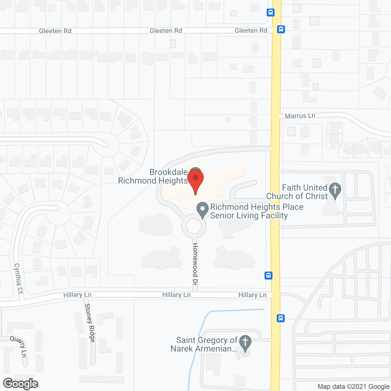 Map of the neighborhood around Homewood Resi