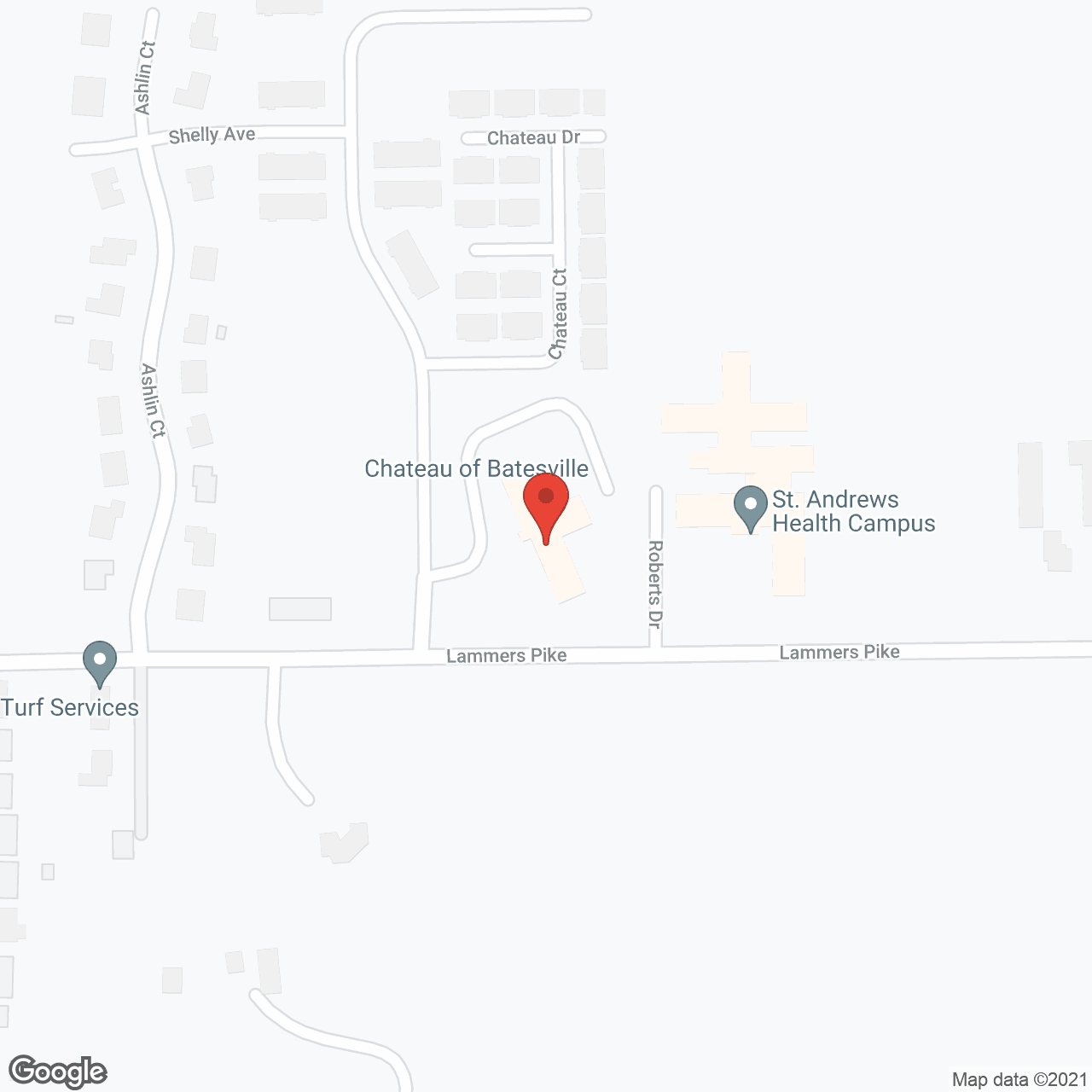 Map of the neighborhood around Chateau of Batesville