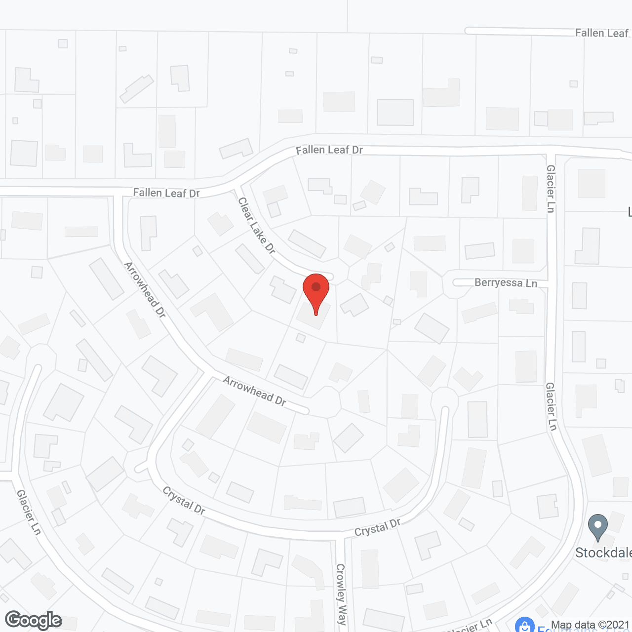 Map of the neighborhood around Happy Trails Residential Care